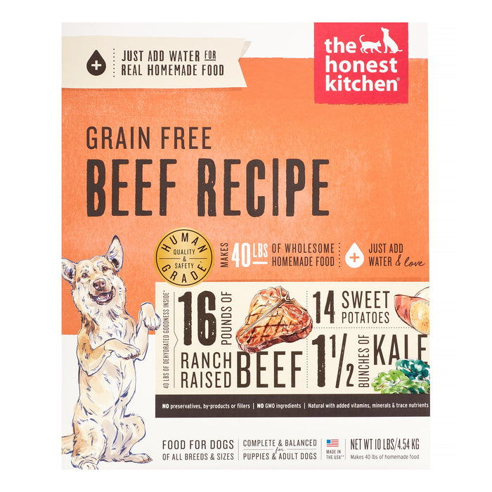 Honest Kitchen Grain-Free Beef Dehydrated Dog Food - 10 lbs Box