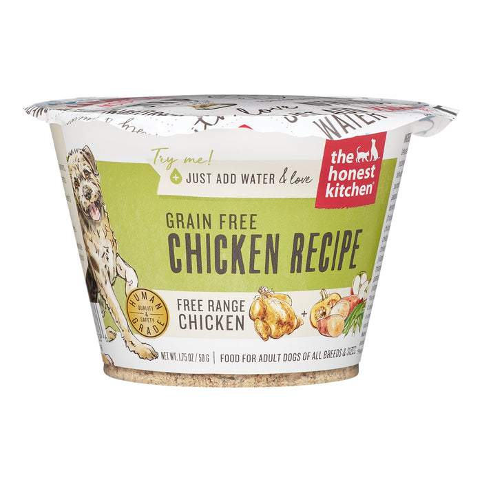 Honest Kitchen Grain-Free Chicken Dehydrated Dog Food - 1.75 Oz CUP - Case of 12