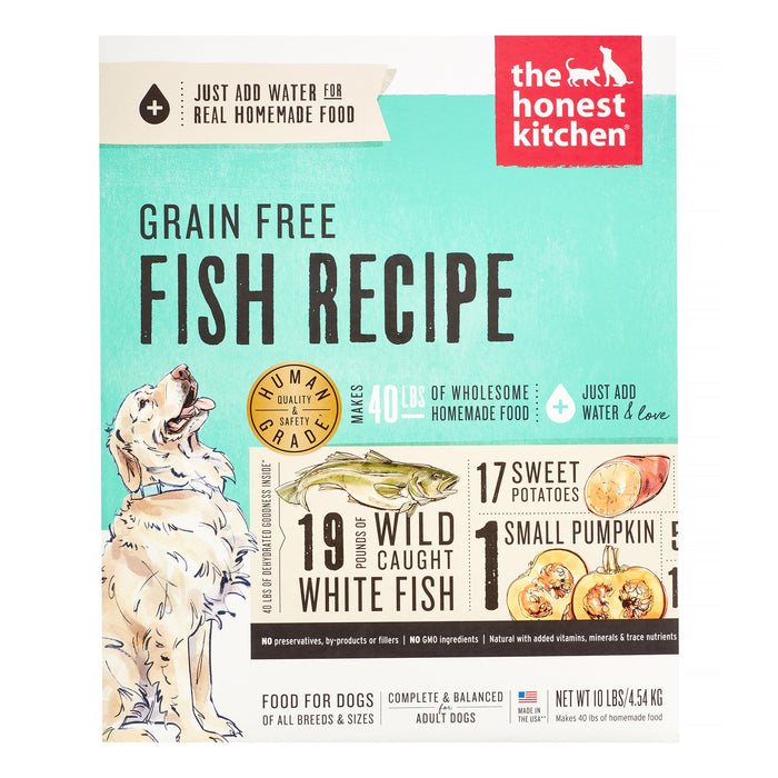 Honest Kitchen Grain-Free Fish Dehydrated Dog Food - 10 lbs BOX