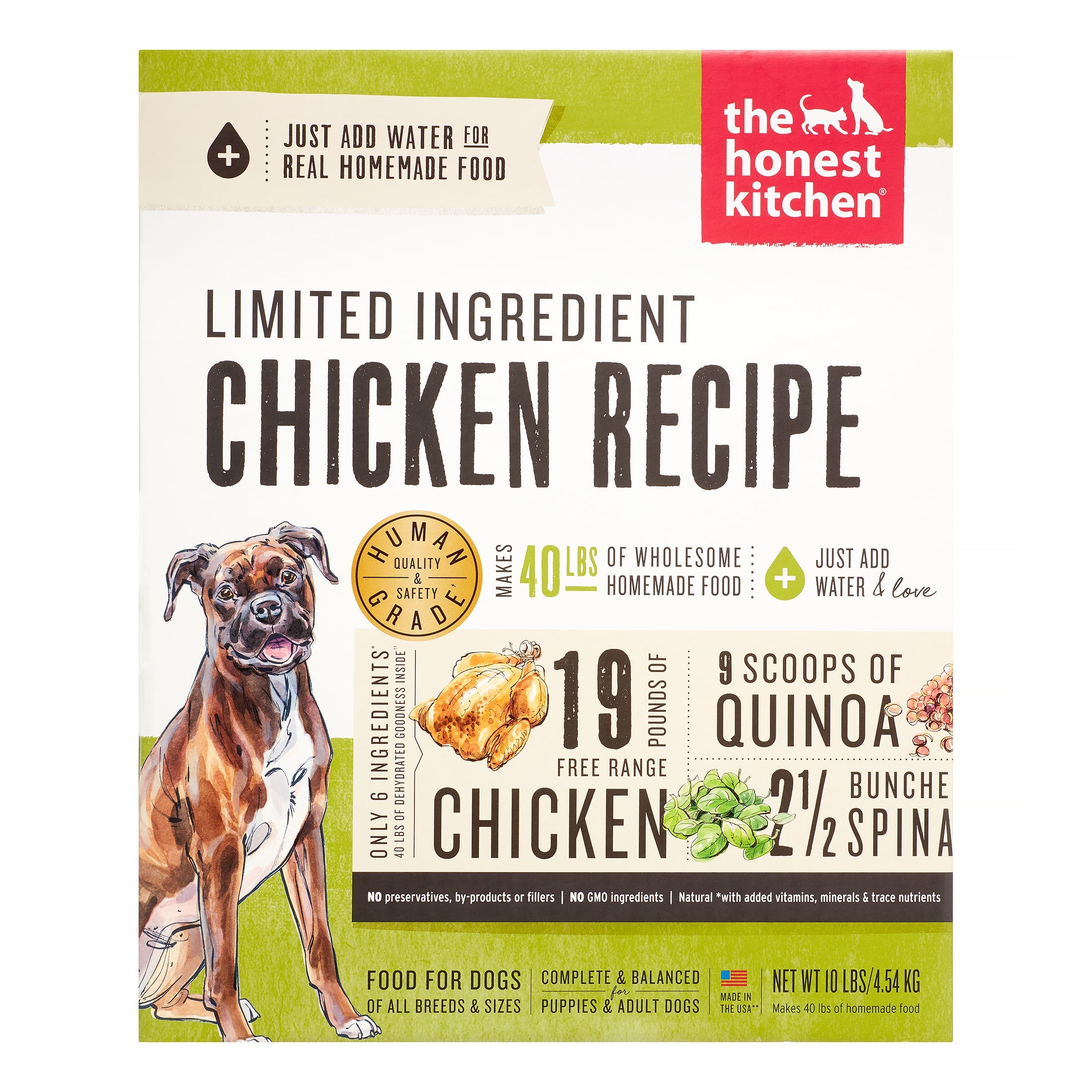 Honest Kitchen Limited Ingredient Diet Chicken Dehydrated Dog Food - 10 lb Box  