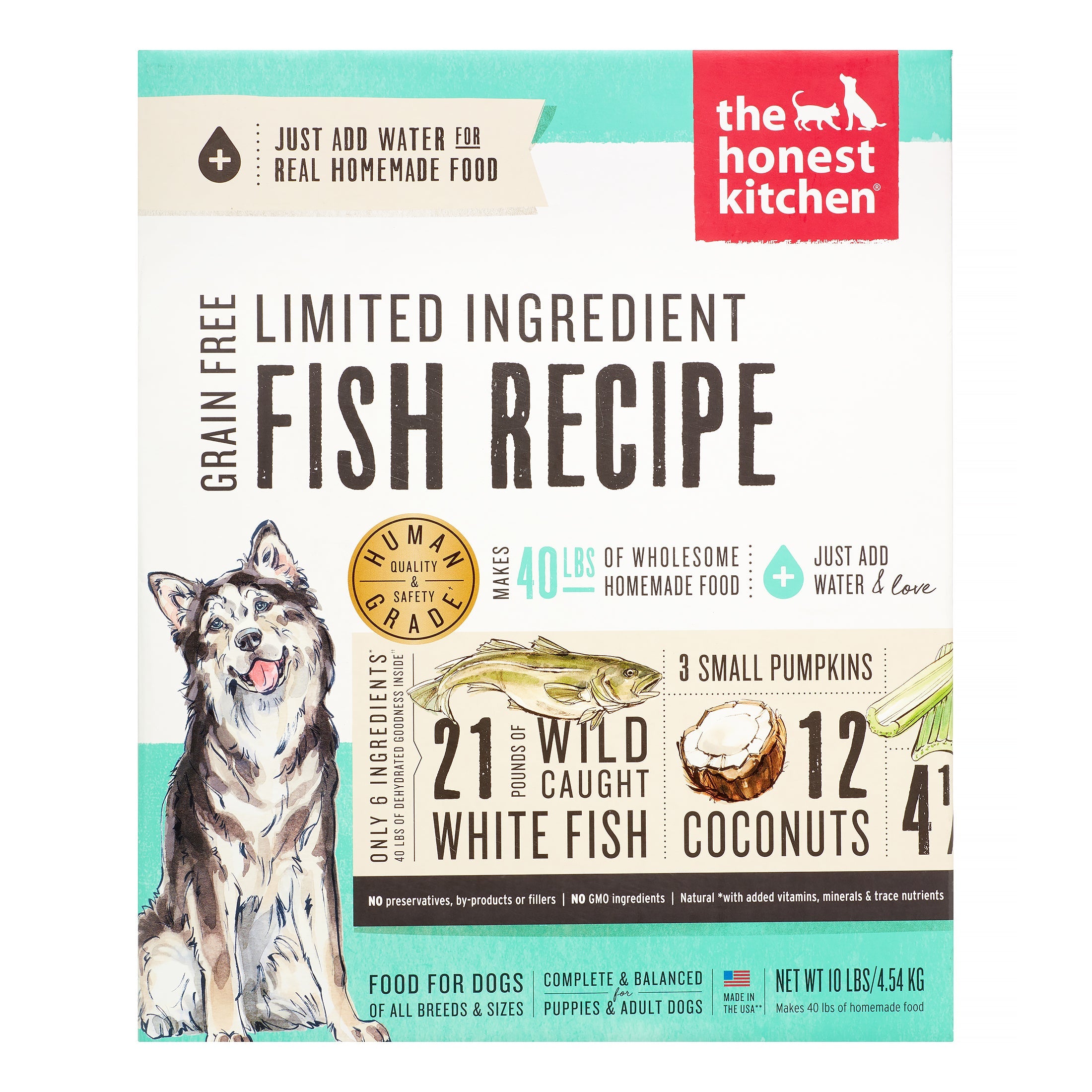 Honest Kitchen Limited Ingredient Diet Grain-Free Fish Dehydrated Dog Food - 10 lb Box  