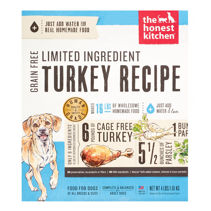 Honest Kitchen Limited Ingredient Diet Grain-Free Turkey Dehydrated Dog Food - 4 lb Box