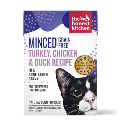 Honest Kitchen Minced Chicken Duck Wet Cat Food - 5.5 Oz - Case of 12  