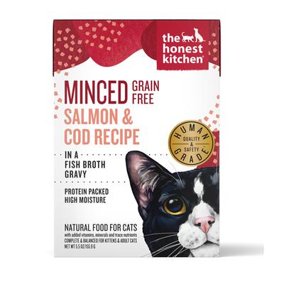 Honest Kitchen Minced Salmon Cod Wet Cat Food - 5.5 Oz - Case of 12  