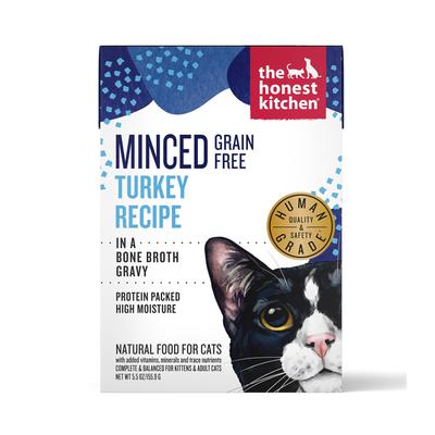 Honest Kitchen Minced Turkey Wet Cat Food - 5.5 Oz - Case of 12  