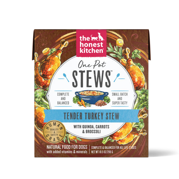 Honest Kitchen ONE POT STEW Turkey and Quinoa Wet Dog Food - 10.5 Oz - Case of 6  