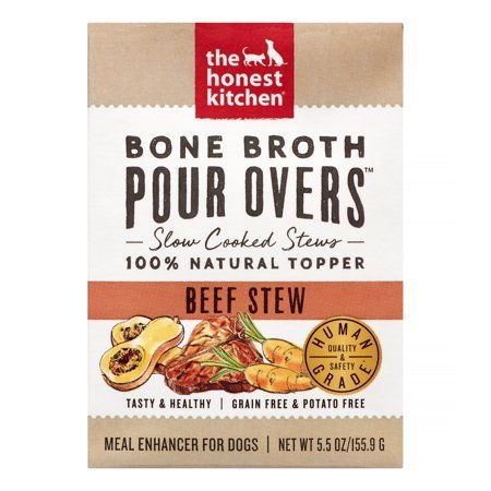 Honest Kitchen Pour Bones Broth Beef Wet Dog Food - 5.5 Oz - Case of 12  