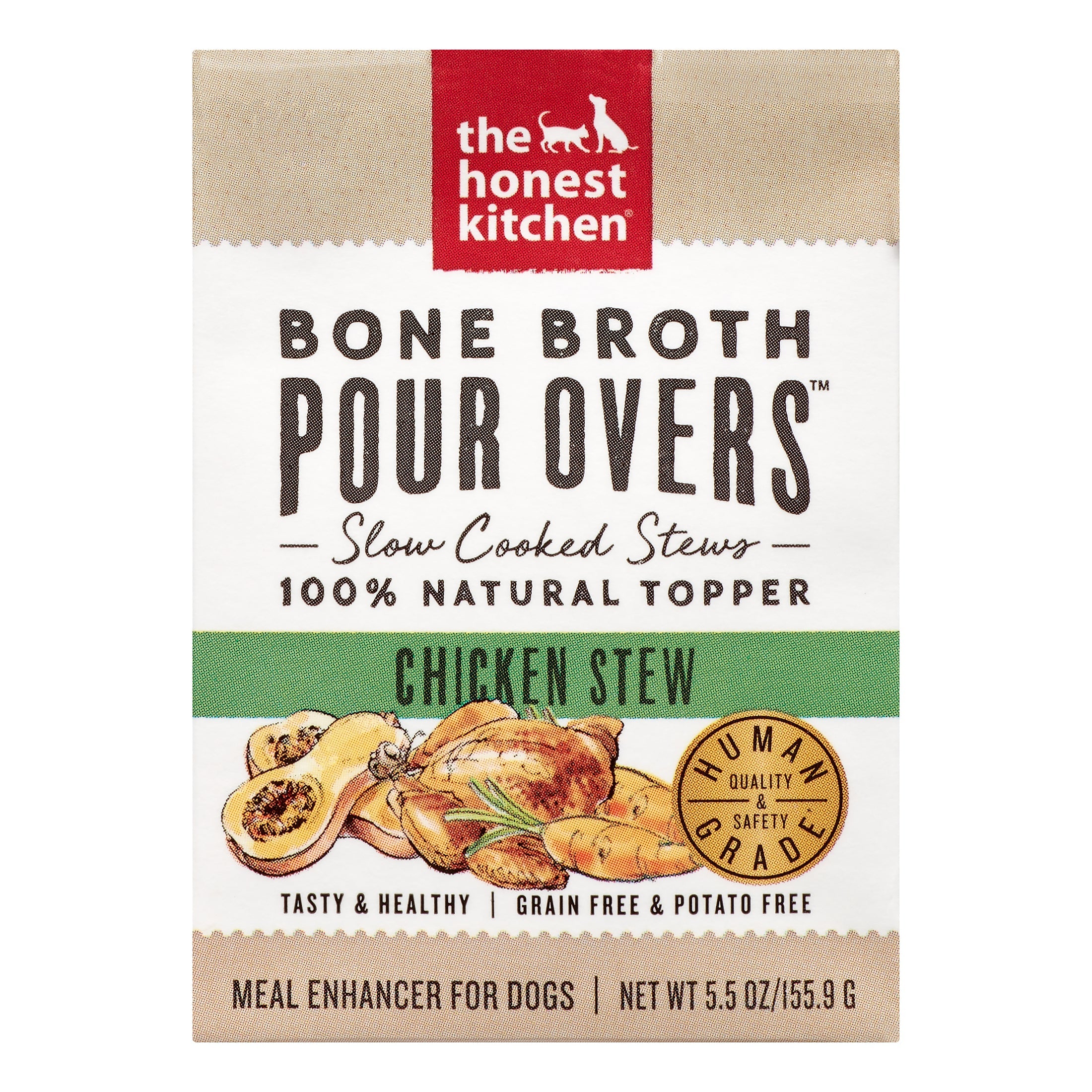 Honest Kitchen Pour Bones Broth Chicken Wet Dog Food - 5.5 Oz - Case of 12  