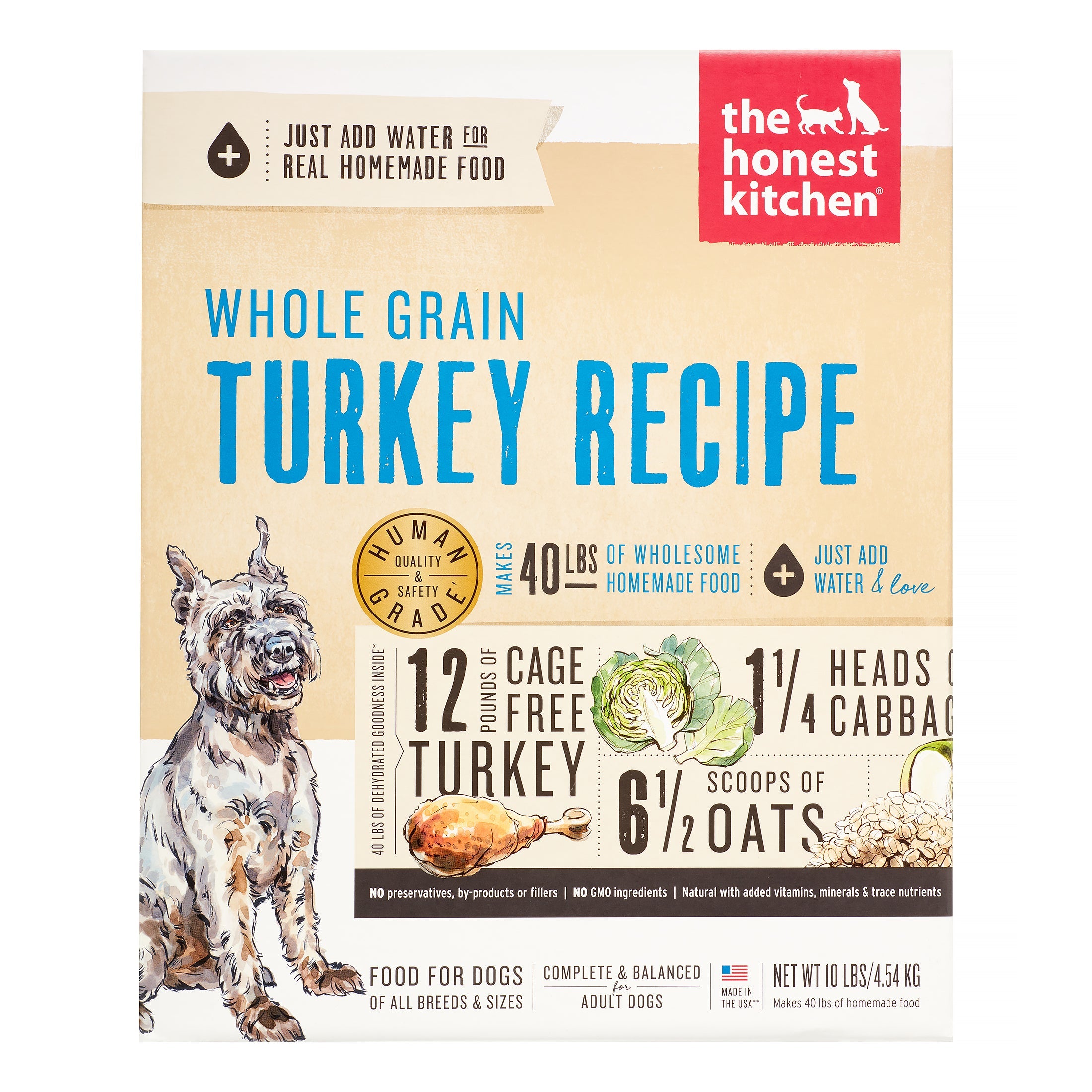 Honest Kitchen Whole Grain Turkey Dehydrated Dog Food - 10 lb Box  