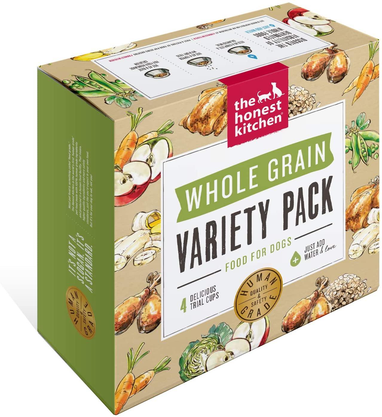 Honest Kitchen Whole Grain Variety Pack Dehydrated Dog Food - 1.75 Ounce - Case of 6  