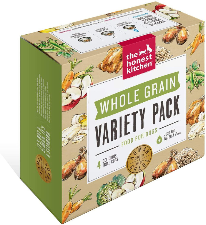 Honest Kitchen Whole Grain Variety Pack Dehydrated Dog Food - 1.75 Ounce - Case of 6