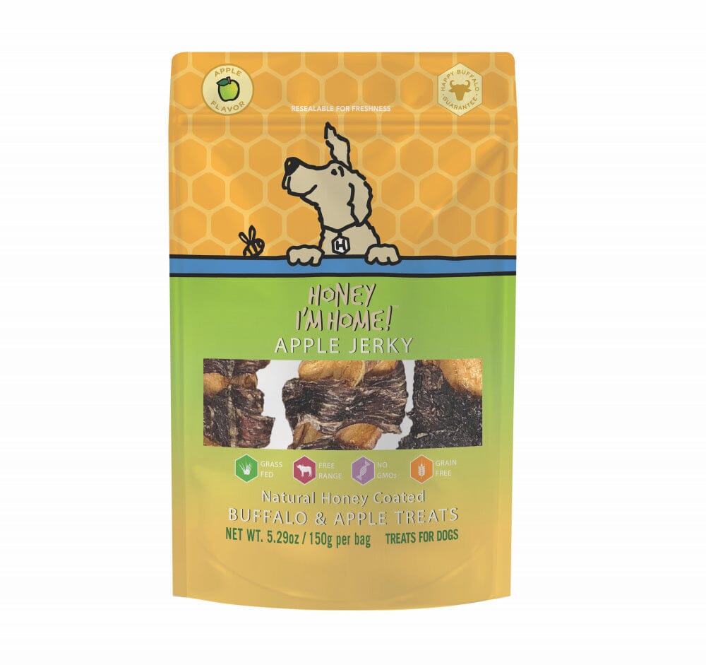 Honey I'm Home Natural Honey Coated Apple Jerky Buffalo Dog Treats  