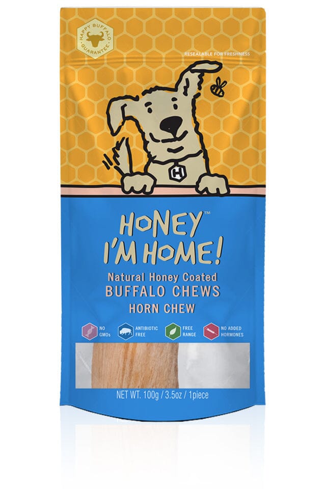 Honey I'm Home Natural Honey Coated Horn Core Buffalo Dog Chews
