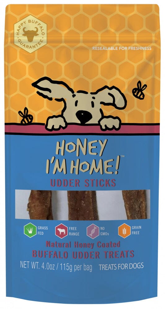 Honey I'm Home Natural Honey Coated Udder Sticks Dog Chews  