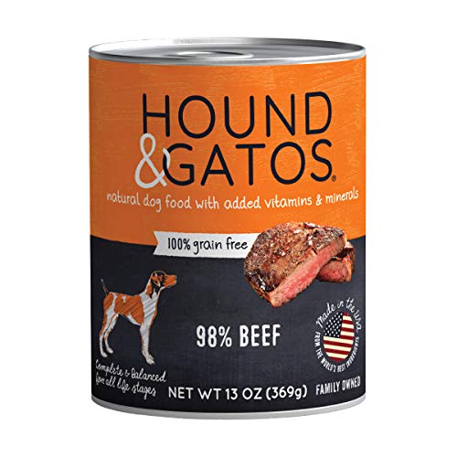 Hound and Gatos Grain-Free Beef Pate Canned Dog Food - 13 Oz - Case of 12  