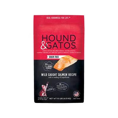 Hound and Gatos Grain-Free Chicken Salmon Dry Cat Food - 10 lbs  