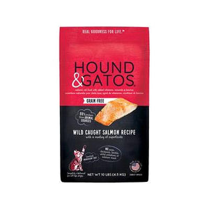 Hound and Gatos Grain-Free Chicken Salmon Dry Cat Food - 10 lbs