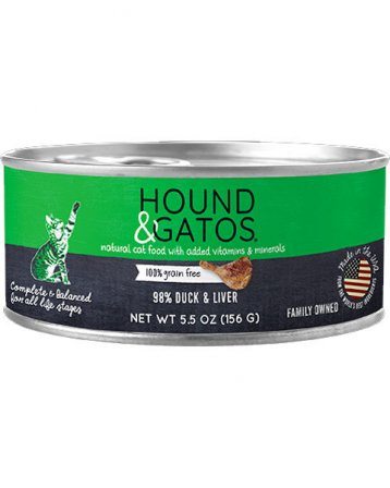 Hound and Gatos Grain-Free Duck Pate Canned Cat Food - 5.5 Oz - Case of 24  