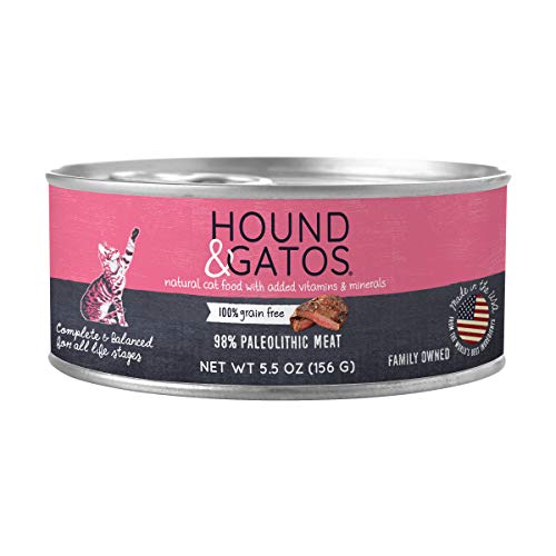 Hound and Gatos Grain-Free Original Paleo Pate Canned Cat Food - 5.5 Oz - Case of  24