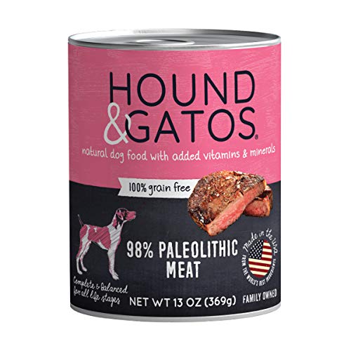 Hound and Gatos Grain-Free Original Paleo Pate Canned Dog Food - 13 Oz - Case of  12  