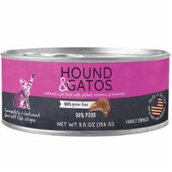 Hound and Gatos Grain-Free Pork Pate Canned Cat Food - 5.5 Oz - Case of  24