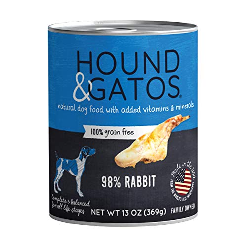 Hound and Gatos Grain-Free Rabbit Pate Canned Dog Food - 13 Oz - Case of  12  