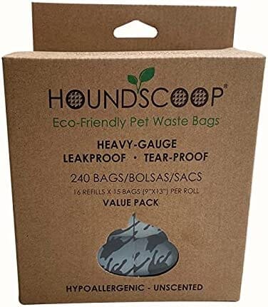 Houndscoop Refill Rolls Cat and Dog Poop Bags - 240 Count  