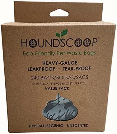 Houndscoop Refill Rolls Cat and Dog Poop Bags - 240 Count