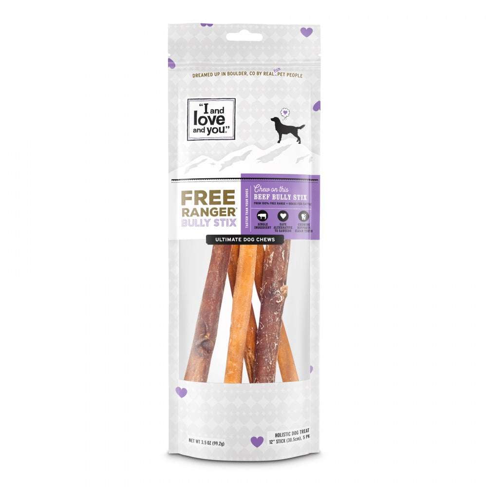 I and Love and You Free Grain Free Ranger Bully Stix Dog Treats  