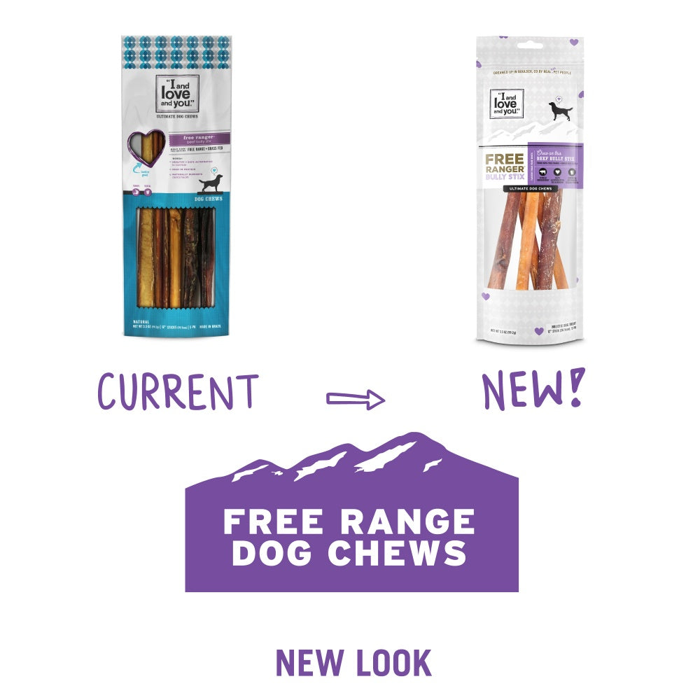 I and Love and You Free Grain Free Ranger Bully Stix Dog Treats  