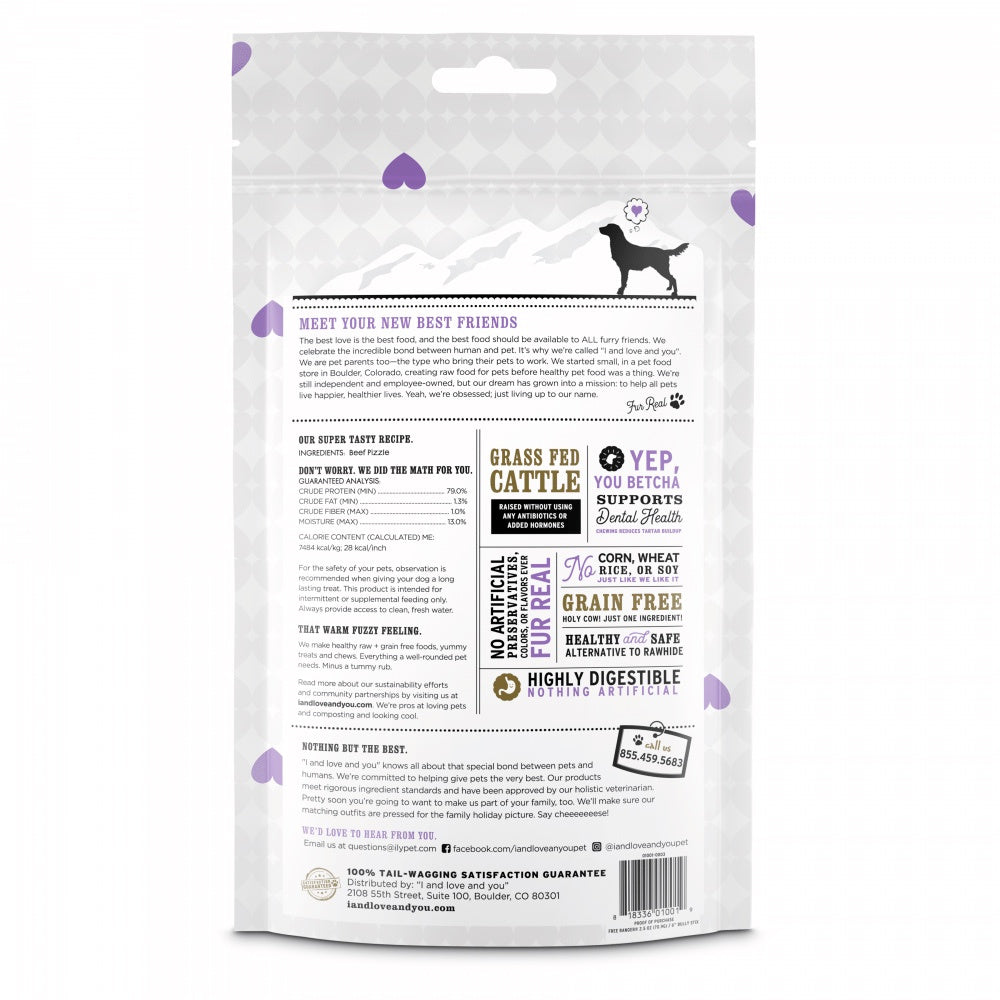 I and Love and You Free Grain Free Ranger Bully Stix Dog Treats  