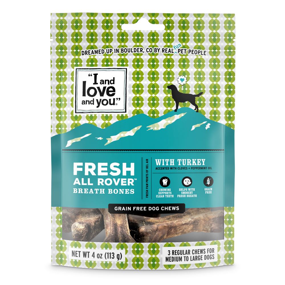 I and Love and You Fresh All Rover Regular Breath Bones Dog Chews  