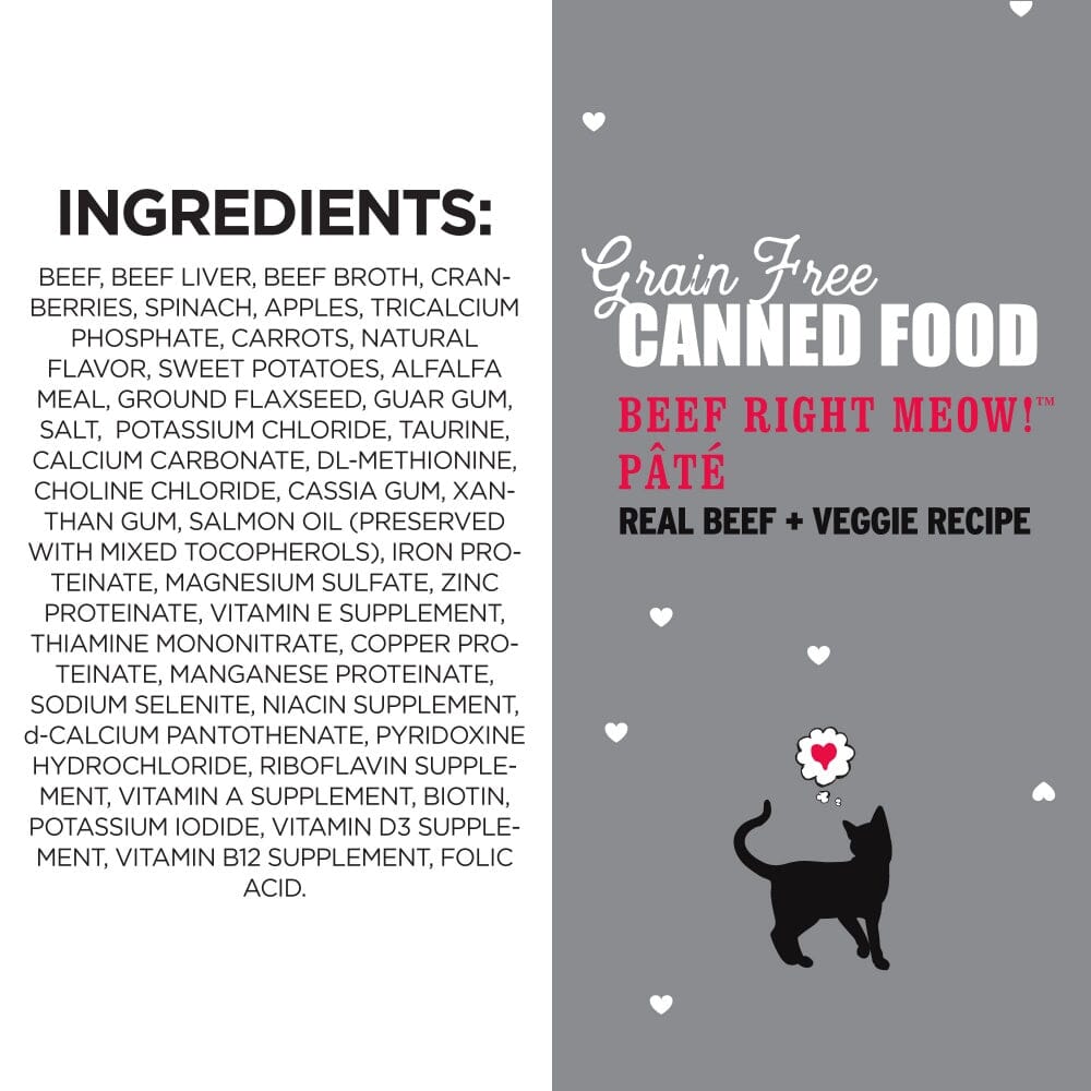 I and Love and You Grain Free Beef, Right Meow! Pate Canned Cat Food  