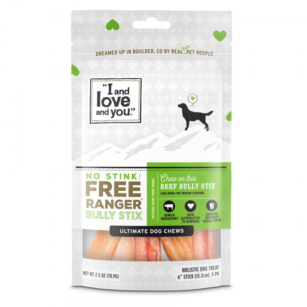 I and Love and You Grain Free Free Ranger No Stink Bully Stix Dog Treats  