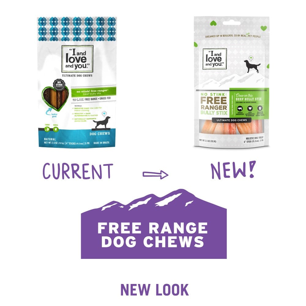 I and Love and You Grain Free Free Ranger No Stink Bully Stix Dog Treats  