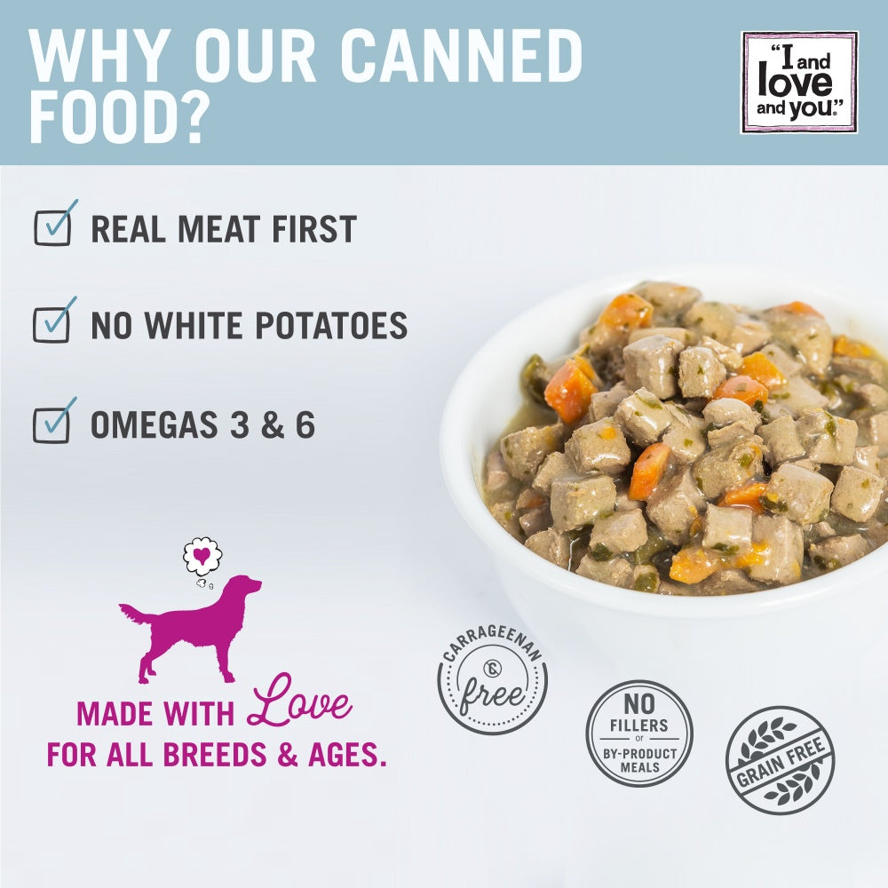 I And Love And You Grain Free Moo Moo Venison Stew Canned Dog Food  
