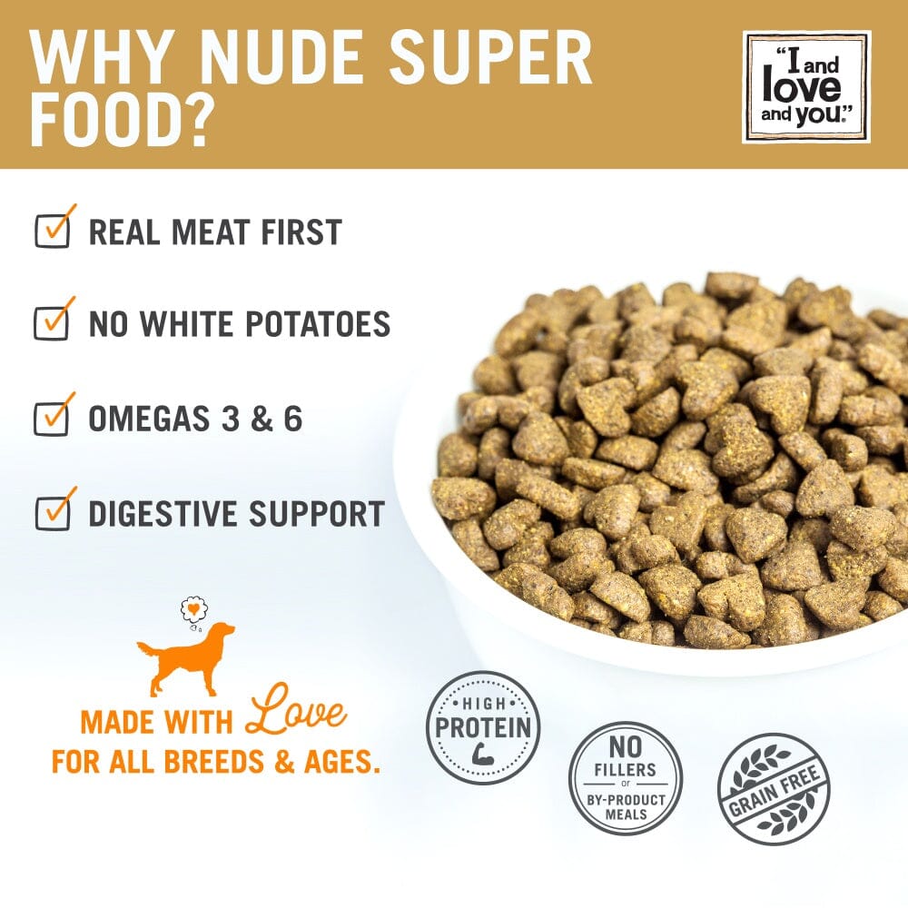 I and Love and You Grain Free Nude Super Food Poultry Palooza Dry Dog Food  