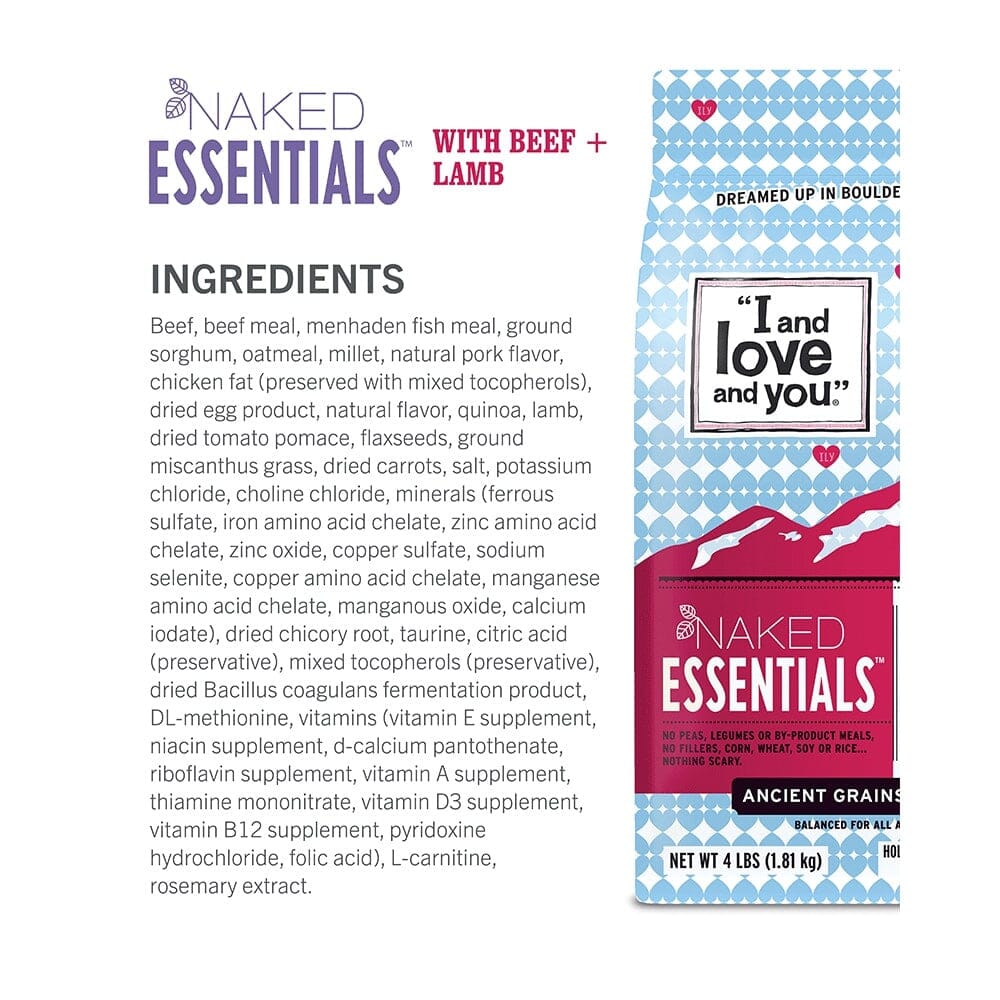 I and Love and You Naked Essentials Ancient Grains Beef & Lamb Recipe Dry Dog Food  