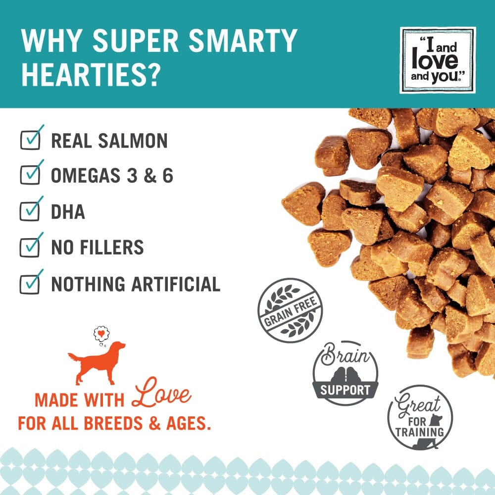 I and Love and You Super Smarty Hearties Grain Free Dog Treats  