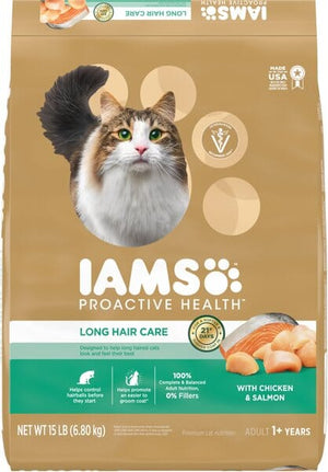 Iams Cat Long Hair Dry Cat Food - 15 Lbs