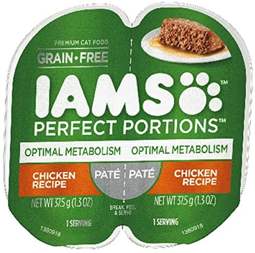 Iams Perfect Portions Healthy Metabolism Chicken Pate Canned Cat Food - 2.6 oz - Case o...