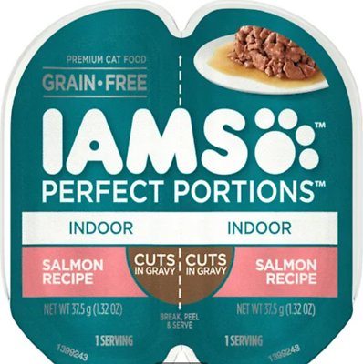 Iams Perfect Portions Indoor Cuts Salmon Canned Cat Food - 2.6 oz - Case of 24