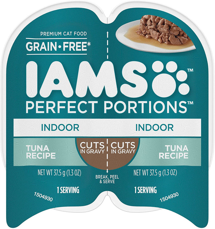 Iams Perfect Portions Indoor Cuts Tuna Canned Cat Food - 2.6 oz - Case of 24