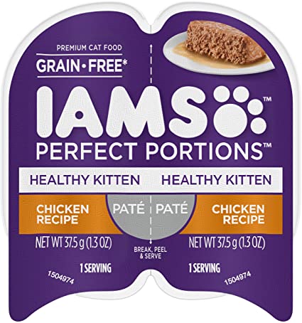 Iams Perfect Portions Kitten Cuts Chicken Canned Cat Food - 2.6 oz - Case of 24