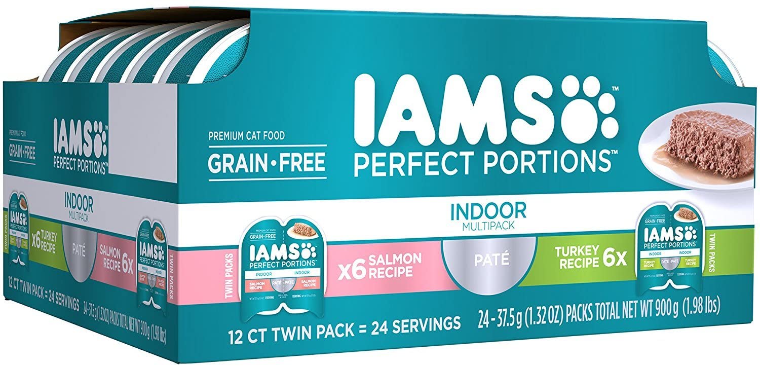 Iams Perfect Portions Original Seafood Multipack Canned Cat Food - 2.6 oz - Case of 24  