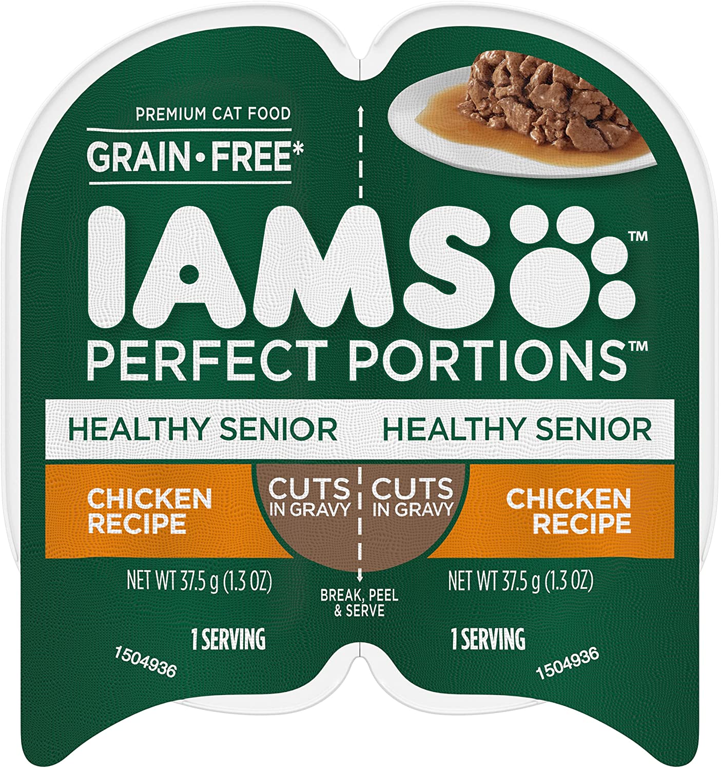 Iams Perfect Portions Senior Cuts Chicken Canned Cat Food - 2.6 oz - Case of 24  