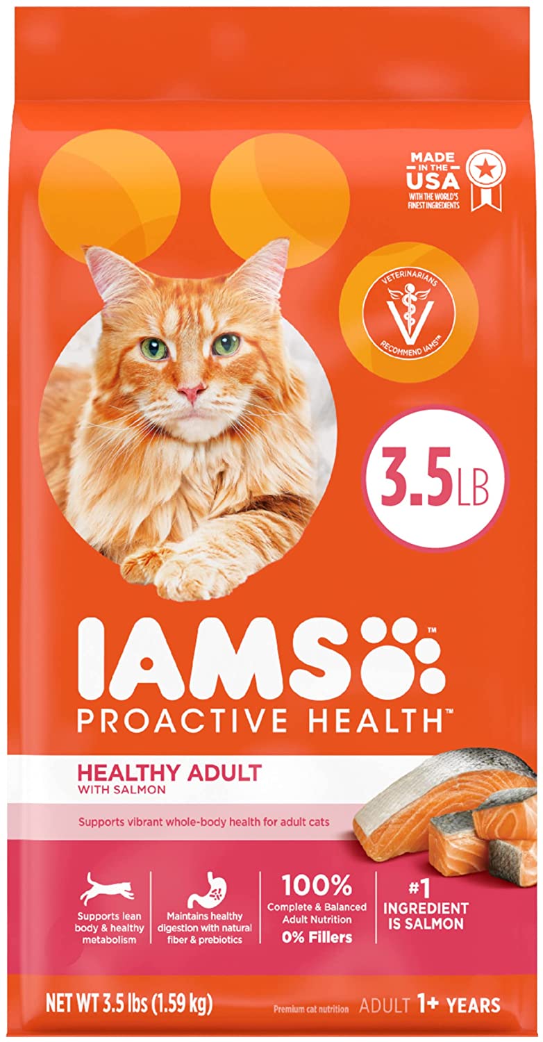 Iams ProActive Health Adult Salmon & Tuna Dry Cat Food - 3.5 lb Bag  