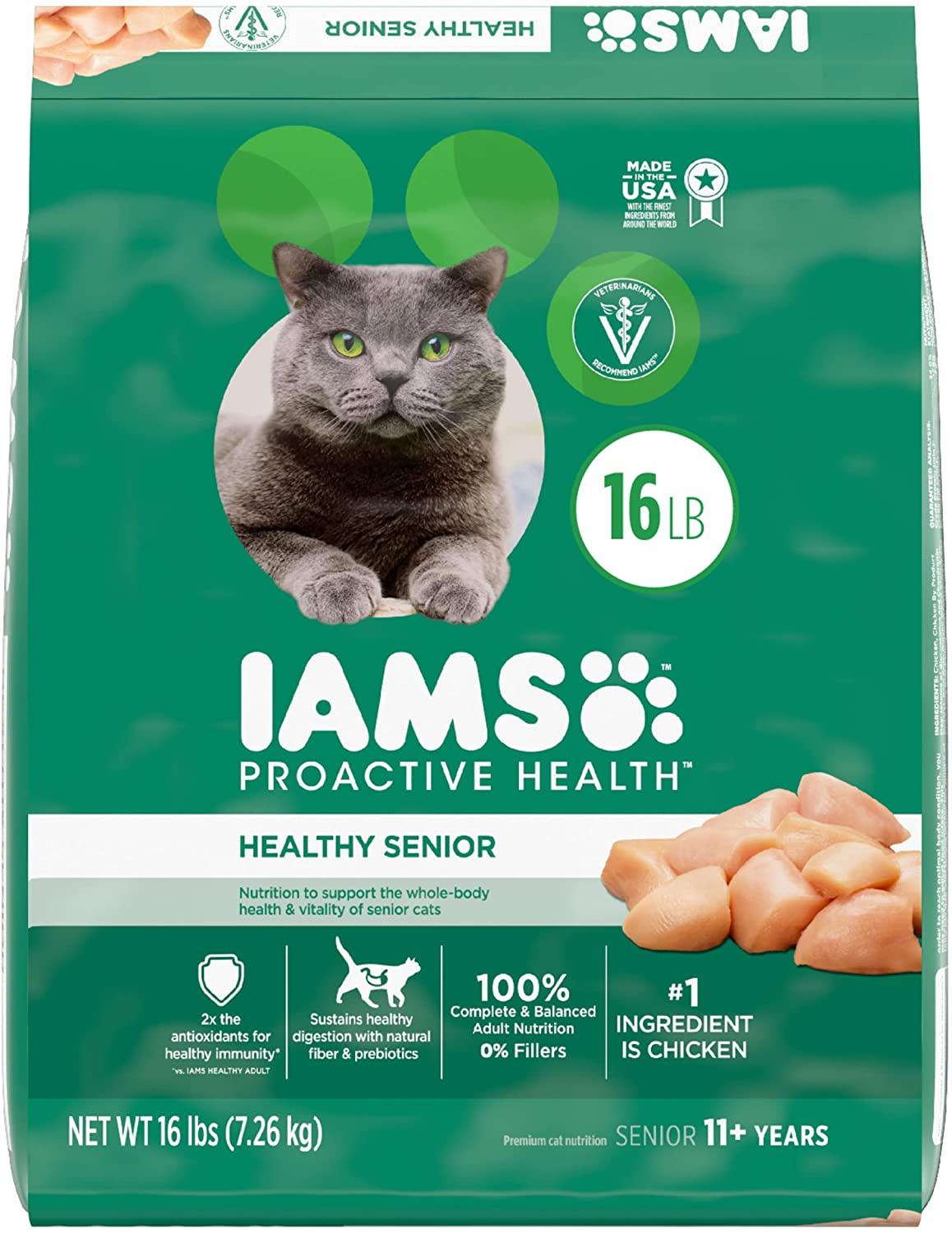 Iams ProActive Health Healthy Senior Dry Cat Food - 16 lb Bag  