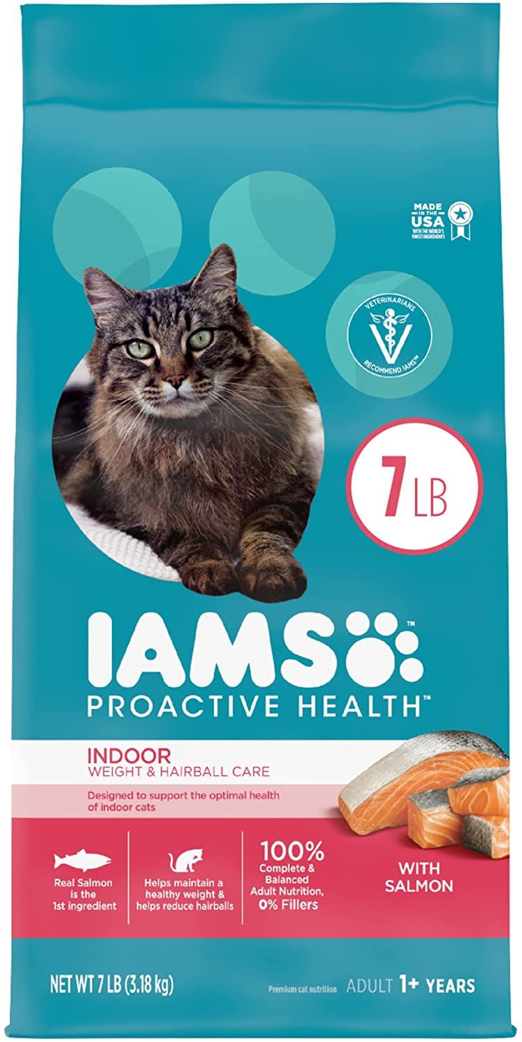 Iams ProActive Health Indoor Weight & Hairball Care Salmon Dry Cat Food - 7 lb Bag  