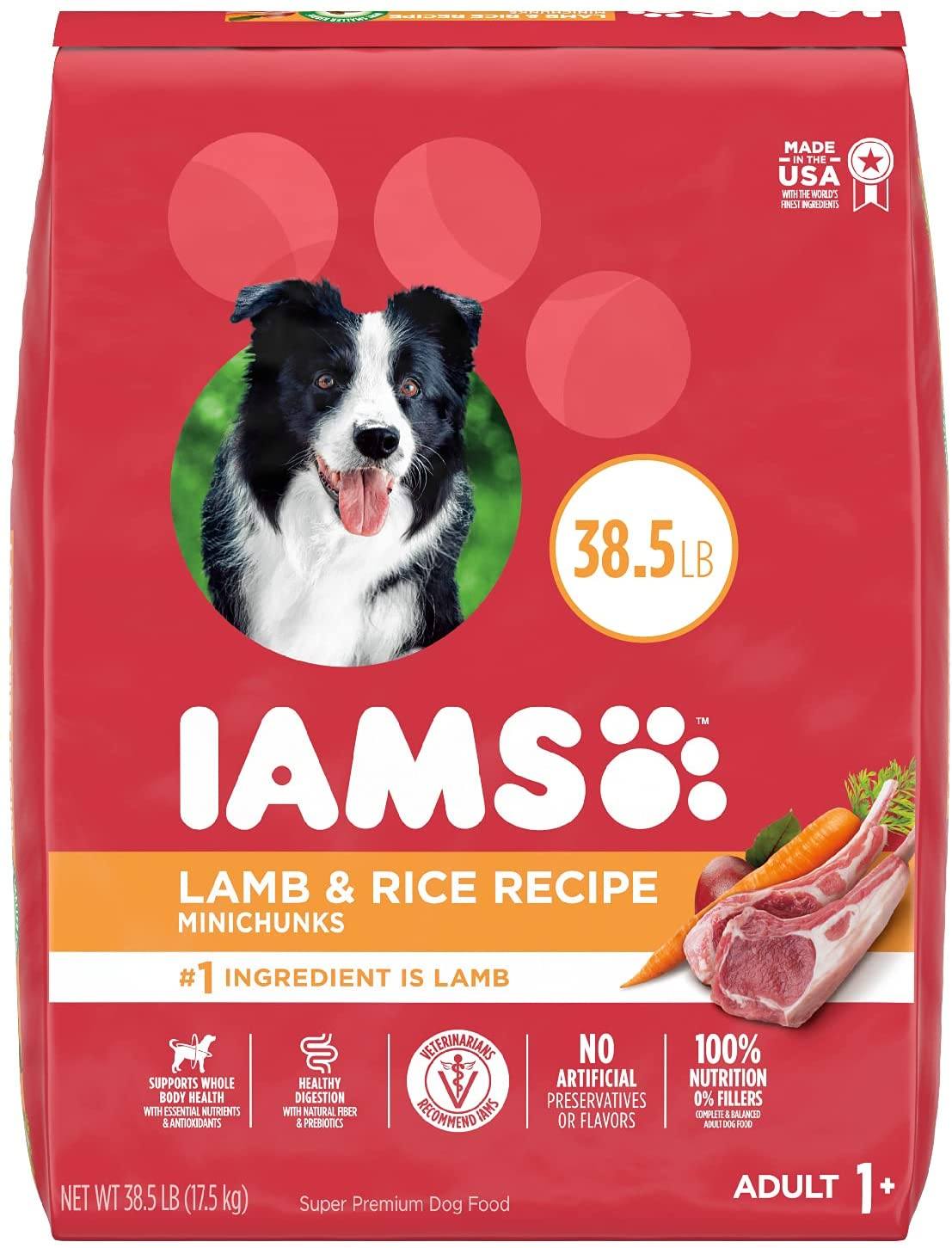 Iams ProActive Health Lamb & Rice Mini Chunks Adult Dry Dog Food - 38.5 lb Bag  